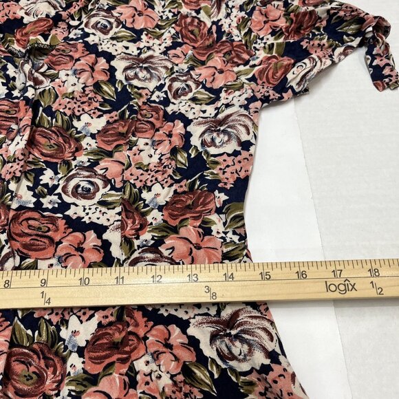 Vintage Jamie Brooke Romper Women M Dark Micro Floral Cottagecore 90s Y2K Grunge - Picture 7 of 9